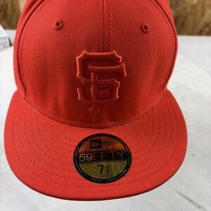 San Francisco Giants New Era 59FIFTY Red Mesh Baseball Cap Size Men's 7 3/8 Rare
